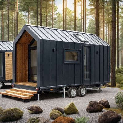 качество  Modern Design Prefab House Wall 75mm Wave Sandwich Panel 20ft Foldable Container House on Wheels завод