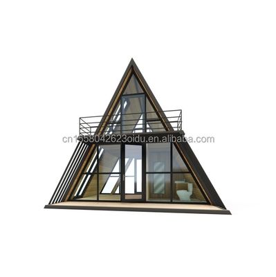 качество  Resort Triangle Shape Wooden House Steel Frame with Galvanized Steel Bending 180g and 50/75/100mm Wave Sandwich Panel Walls завод