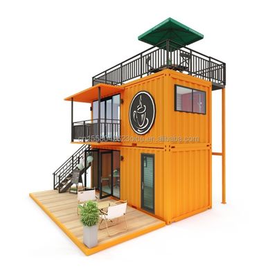 Другие Стенные 50/75/100 мм Wave Sandwich Panel 20FT 40FT Prefab Mini Pop-up Shop Контейнер Кафе/бар/быстрое питание