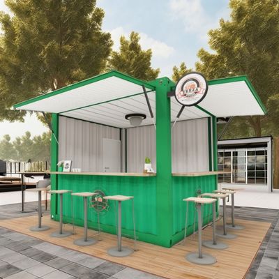 Удобный сэндвич-панель 10FT Prefab Kiosk Booth для кафе и ресторанов быстрого питания