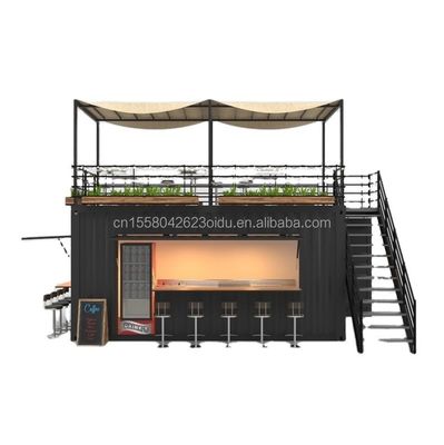 Закальцинированная стальная изгибающаяся 180г рама современный 10ft контейнер бар Продовольственный магазин для наружных Изготовлен из модифицированного судоходного контейнера