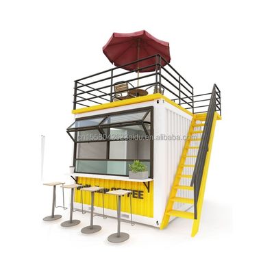 EU 10ft Mini Pop-up Shop Container Кофе-шоп Бар Быстрое питание Ресторан Удобный магазин с 50mm Wall Wave Sandwich Panel