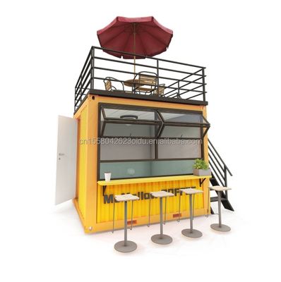 EU 10ft Mini Pop-up Shop Container Кофе-шоп Бар Быстрое питание Ресторан Удобный магазин с 50mm Wall Wave Sandwich Panel