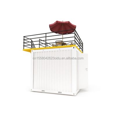 EU 10ft Mini Pop-up Shop Container Кофе-шоп Бар Быстрое питание Ресторан Удобный магазин с 50mm Wall Wave Sandwich Panel
