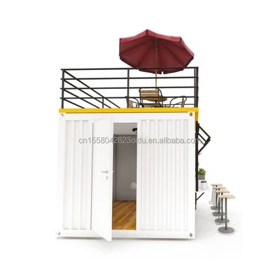 EU 10ft Mini Pop-up Shop Container Кофе-шоп Бар Быстрое питание Ресторан Удобный магазин с 50mm Wall Wave Sandwich Panel