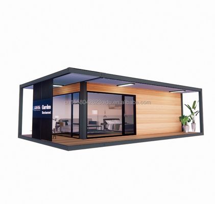 Современный дизайн 20ft/40ft сборный контейнерный дом с деревянным стеклянным домом