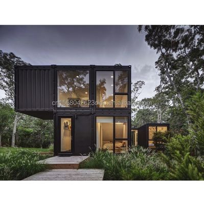 Жилой 20ft Prefab Container House со стеклянной стеной офисная вилла и двухэтажная плоская сборка
