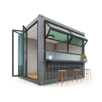10ft Mini Pop-up Shop Container Кофе-шоп Бар Бешенный ресторан Ресторан Удобный магазин с окнами из алюминиевого сплава