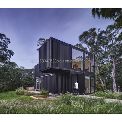 Жилой 20ft Prefab Container House со стеклянной стеной офисная вилла и двухэтажная плоская сборка