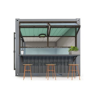 10ft Mini Pop-up Shop Container Кофе-шоп Бар Бешенный ресторан Ресторан Удобный магазин с окнами из алюминиевого сплава