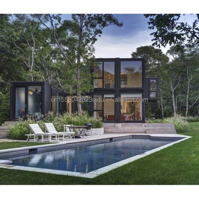 Жилой 20ft Prefab Container House со стеклянной стеной офисная вилла и двухэтажная плоская сборка