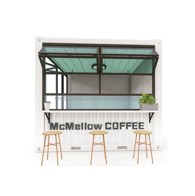 10ft Mini Pop-up Shop Container Кофе-шоп Бар Бешенный ресторан Ресторан Удобный магазин с окнами из алюминиевого сплава