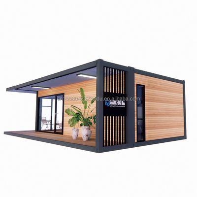 Современный дизайн 20ft/40ft сборный контейнерный дом с деревянным стеклянным домом