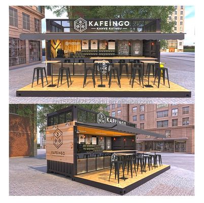 Киоск для кофеварки из оцинкованной стали для 20 футового расширяемого контейнерного дома
