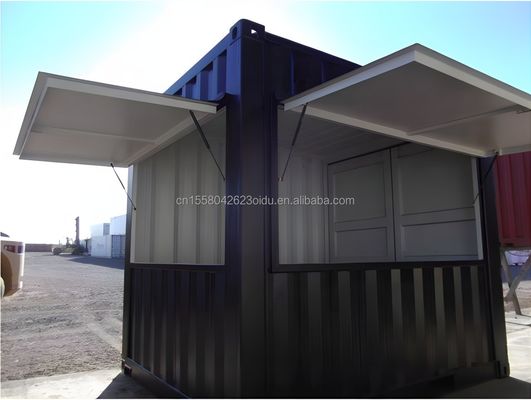 Основное сооружение 20ft Container Coffee Bar Fast Food Mini Pop-up Shop Кафе дома с оцинкованными стальными квадратными трубками