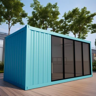 Наружная 20ft сборная стальная конструкция Дом дом контейнер плоский пакет дома из 50/75/100 мм волновой сэндвич панель