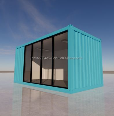 Наружная 20ft сборная стальная конструкция Дом дом контейнер плоский пакет дома из 50/75/100 мм волновой сэндвич панель