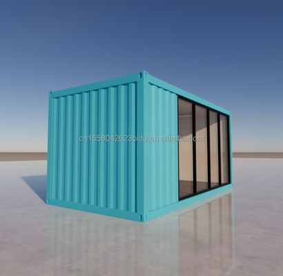 Наружная 20ft сборная стальная конструкция Дом дом контейнер плоский пакет дома из 50/75/100 мм волновой сэндвич панель