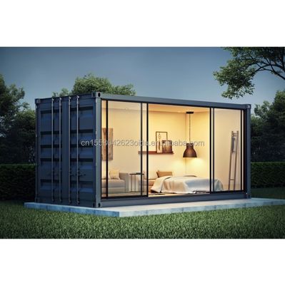 20ft 40ft Light Steel Container House Modern Design Prefab Camping Homes с оцинкованной стальной изгибкой 180г и стальной рамой