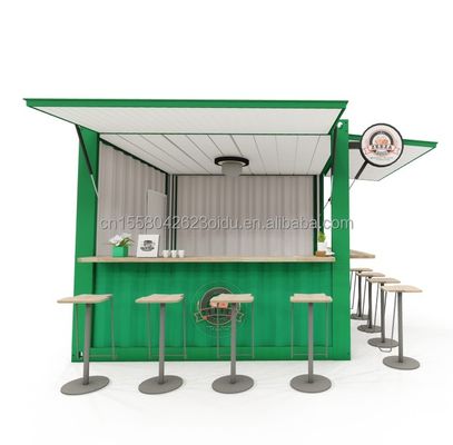 10ft и 20ft Контейнерные кофейни с алюминиевым сплавом Окна портативный Pop Up Cafe Bar