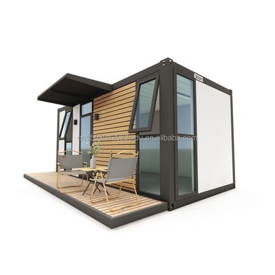Flat Pack Container EU Customized Modern Luxury 20ft Префабрикованный деревянный дом со стальной конструкцией Сад Префабрикованный в стиле современного дизайна середины века