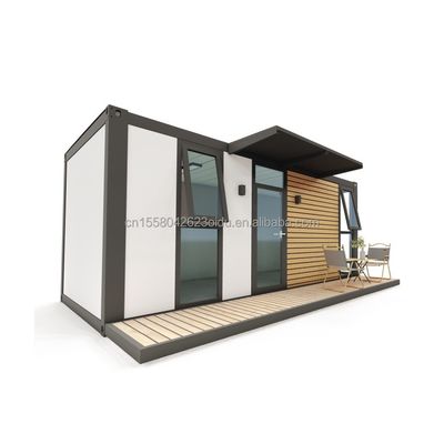 Flat Pack Container EU Customized Modern Luxury 20ft Префабрикованный деревянный дом со стальной конструкцией Сад Префабрикованный в стиле современного дизайна середины века