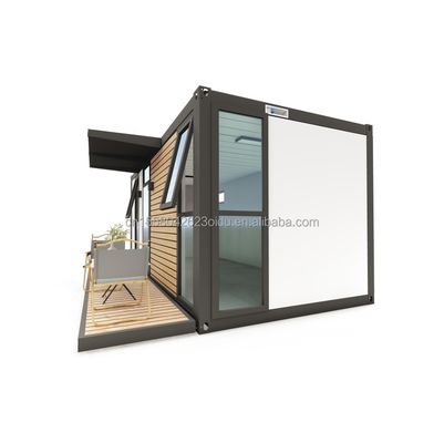 Flat Pack Container EU Customized Modern Luxury 20ft Префабрикованный деревянный дом со стальной конструкцией Сад Префабрикованный в стиле современного дизайна середины века