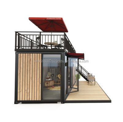 Окно из алюминиевого сплава 20ft/40ft одноэтажные крошечные деревянные контейнерные здания для гостиничных апартаментов виллы или кабины