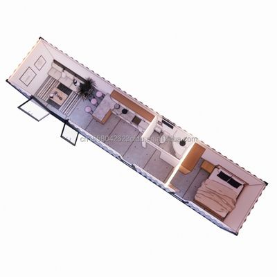 Гостиница 40ft Prefab модульный складной контейнер быстро построить крошечный дом с оцинкованными стальными квадратными трубками Основная структура