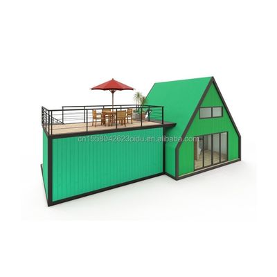 Вилла жилой или гостиничный элегантный жилой Prefab Container House с окнами из алюминиевого сплава в дизайне стального треугольника