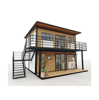 20ft/40ft Steel Frame Galvanized Steel Bending 180g Modern 4 Bedroom Bilayer Prefab Expandable Container House Дизайн для торгового центра