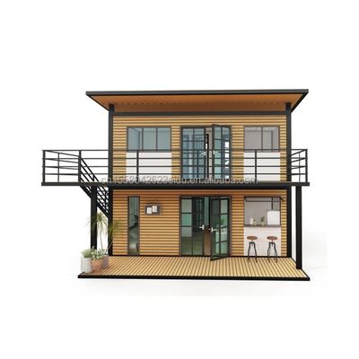 20ft/40ft Steel Frame Galvanized Steel Bending 180g Modern 4 Bedroom Bilayer Prefab Expandable Container House Дизайн для торгового центра