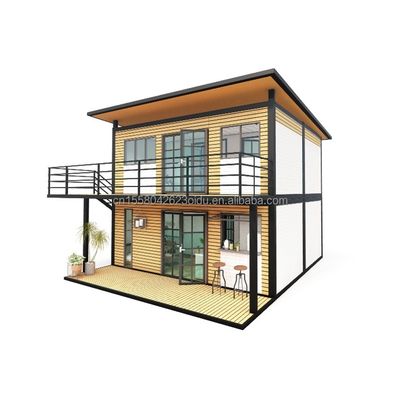20ft/40ft Steel Frame Galvanized Steel Bending 180g Modern 4 Bedroom Bilayer Prefab Expandable Container House Дизайн для торгового центра
