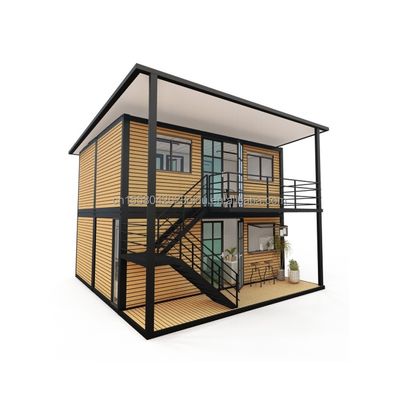 20ft/40ft Steel Frame Galvanized Steel Bending 180g Modern 4 Bedroom Bilayer Prefab Expandable Container House Дизайн для торгового центра