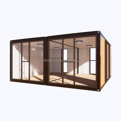 Современный 2 спальни Prefab Steel расширяемый контейнерный дом для использования в торговых центрах