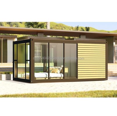 Настраиваемый цвет Современный роскошный крошечный 20ft 40ft Prefab Деревянный дом Мобильный легкий стальной контейнер Преfabрикованный дом квартира для открытого воздуха