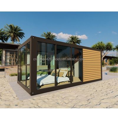 Настраиваемый цвет Современный роскошный крошечный 20ft 40ft Prefab Деревянный дом Мобильный легкий стальной контейнер Преfabрикованный дом квартира для открытого воздуха