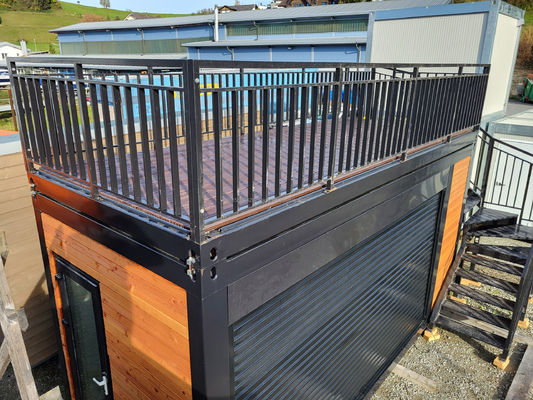 20ft Flat Pack Container Modern Design Steel Prefabricated Mobile Home Coffee Bar Shop с террасой и наружным применением