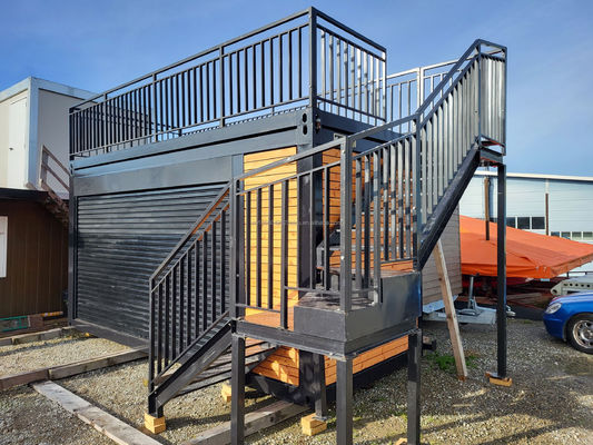20ft Flat Pack Container Modern Design Steel Prefabricated Mobile Home Coffee Bar Shop с террасой и наружным применением