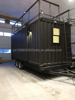 20ft Flat Pack Container Modern Design Steel Prefabricated Mobile Home Coffee Bar Shop с террасой и наружным применением