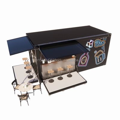 Современный 20 FT 40 FT Префабрикованный домашний контейнер Деревянный префабрикованный открытый ресторан Кофейный бар для индивидуального цвета