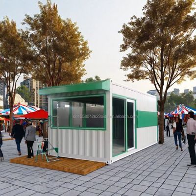40 FT расширяемый стальной сборный дом для настраиваемого мобильного контейнера магазин стенка 50/75/100 мм волновой сэндвич панель