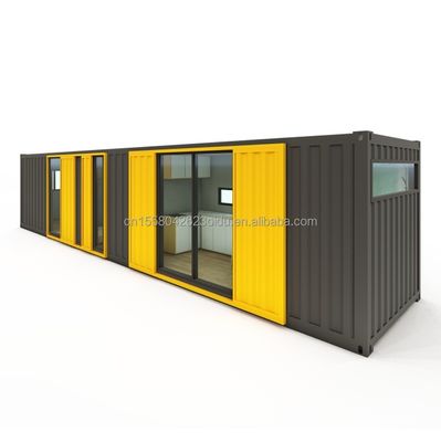 Стальной каркас Сцинкованная стальная изгиба 180g 40FT контейнер Модульный деревянный дом