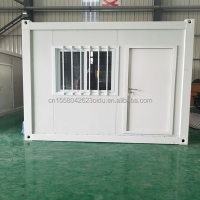 Наружный крошечный дом 10 футов с готовой стальной сторожевой коробкой Контейнерный охранный дом с 50/75/100 мм волновой сэндвич панель стены