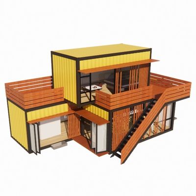 Торговые уличные магазины складной комната Комбинация с желтым промышленный ремонт Внешний ветер плоский контейнерный дом