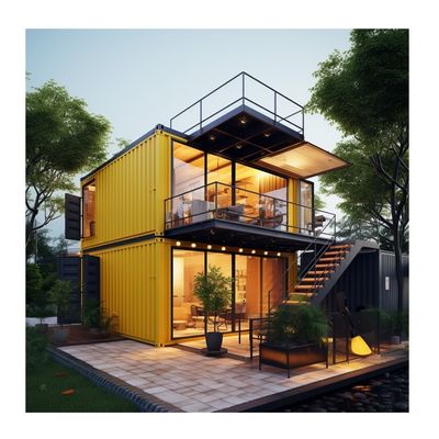 Семейный магазин стальных конструкций 20ft/40ft EU Luxury Modern Design Преfabрикованный дом с кухней ванной одной спальней