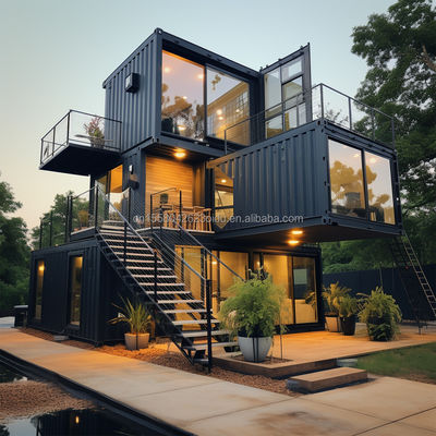 Семейный магазин стальных конструкций 20ft/40ft EU Luxury Modern Design Преfabрикованный дом с кухней ванной одной спальней