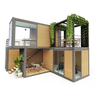 3D-модель/CAD-рисунки Деревянный крошечный дом-контейнер Модульный контейнер Домашние здания Кабинки Деревянная вилла 2023 стиль