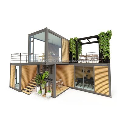 3D-модель/CAD-рисунки Деревянный крошечный дом-контейнер Модульный контейнер Домашние здания Кабинки Деревянная вилла 2023 стиль