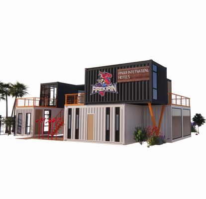 EU 20ft Container Комбинация отель Мобильный деревянный дом современный простой стиль оцинкованная сталь изгиба 180г стальная рама